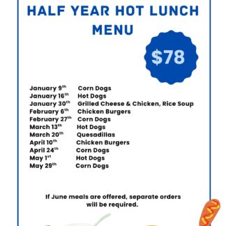 Hot meals| Half Year | Spring 2026